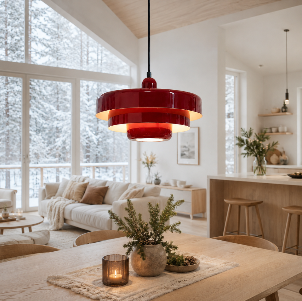 Hind Triple Layer Disc Macaron Pendant Light